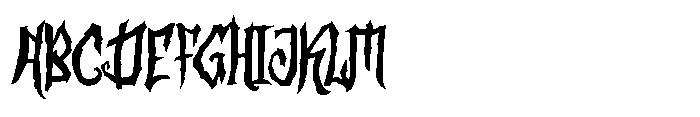 Death Curse Regular Font UPPERCASE