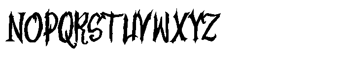 Death Curse Regular Font UPPERCASE