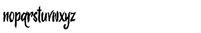 Death Curse Regular Font LOWERCASE