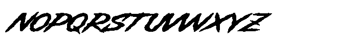Death Strike Font LOWERCASE