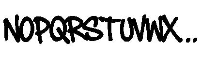 Death Subway Regular Font LOWERCASE