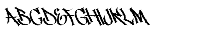 Deathmetal Font UPPERCASE