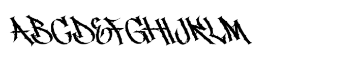 Deathmetal Font LOWERCASE