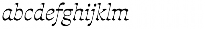 Deberny Line Light Italic Font LOWERCASE