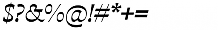 Deberny Line Medium Italic Font OTHER CHARS