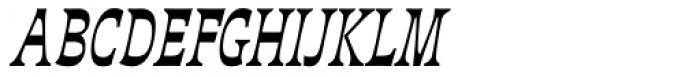 Deberny Line Narrow Bold Italic Font UPPERCASE