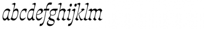 Deberny Line Narrow Light Italic Font LOWERCASE