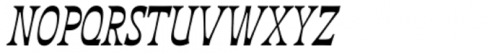 Deberny Line Narrow Medium Italic Font UPPERCASE
