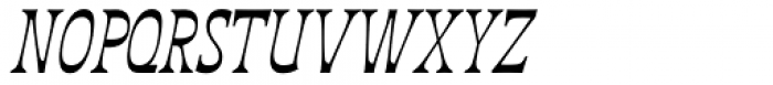 Deberny Line Narrow Regular Italic Font UPPERCASE