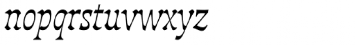 Deberny Line Narrow Regular Italic Font LOWERCASE