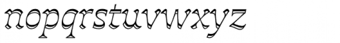 Deberny Open Italic Font LOWERCASE