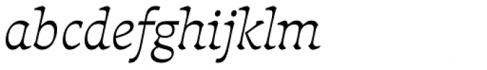 Deberny Text Light Italic Font LOWERCASE