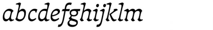 Deberny Text Regular Italic Font LOWERCASE
