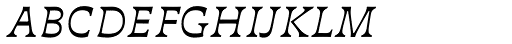 Deberny Text Small Caps Light Italic Font LOWERCASE