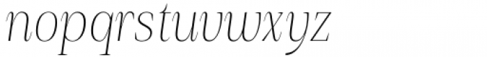 Debira ExtraLight Italic Font LOWERCASE