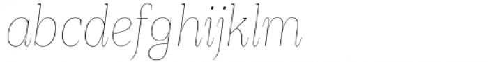 Debira Thin Italic Font LOWERCASE