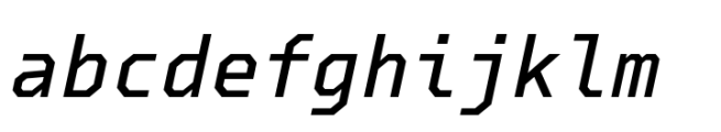 Debugger Medium Italic Font LOWERCASE