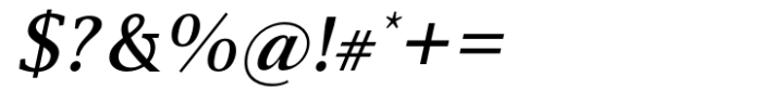 Declamation Medium Italic Font OTHER CHARS