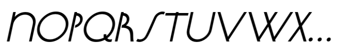 Deco Delight JNL Oblique Font UPPERCASE