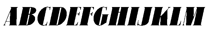 Deco Display Serif JNL Deco Display Serif Oblique JNL Regular Font UPPERCASE