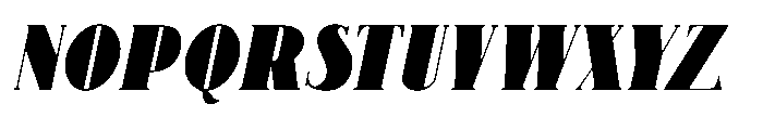 Deco Display Serif JNL Deco Display Serif Oblique JNL Regular Font UPPERCASE