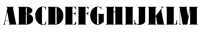 Deco Display Serif JNL Regular Font UPPERCASE