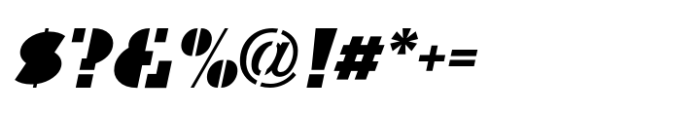 Deco Effect JNL Oblique Font OTHER CHARS