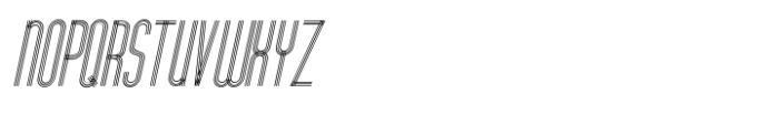 Deco Pen Lines JNL Oblique Font LOWERCASE
