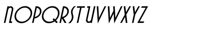 Deco Style Oblique JNL Font LOWERCASE
