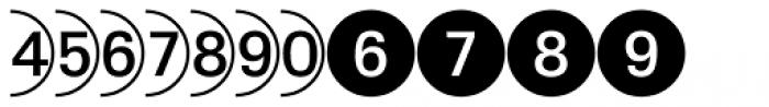 Deconumbers Pi #1 (Circle) Font UPPERCASE