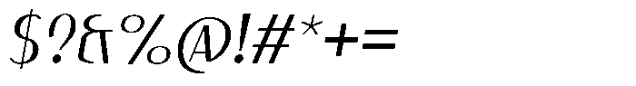 Decophile Italic Font OTHER CHARS