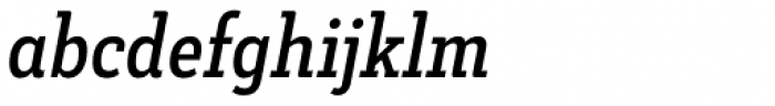 Decour Condensed Semibold Italic Font LOWERCASE