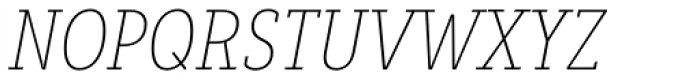 Decour Condensed Thin Italic Font UPPERCASE