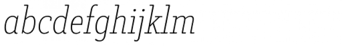 Decour Condensed Thin Italic Font LOWERCASE