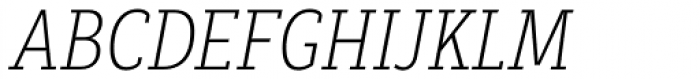 Decour Condensed Ultralight Italic Font UPPERCASE