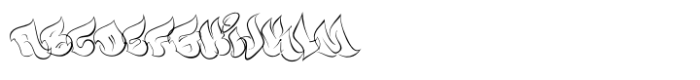 Defase Graffiti Inner outline Font UPPERCASE