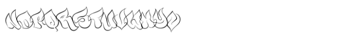 Defase Graffiti Inner outline Font UPPERCASE