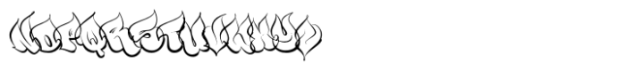 Defase Graffiti Outline Font UPPERCASE