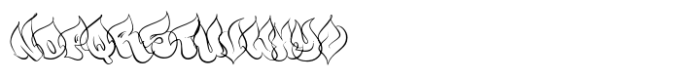 Defase Graffiti Outline Font LOWERCASE