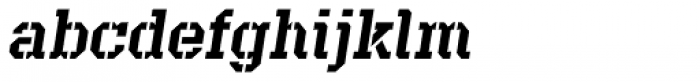 Defense Italic Font LOWERCASE