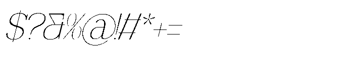 Deforta Italic Font OTHER CHARS