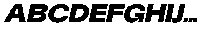 Degitan Black Italic Semi Expanded Font UPPERCASE