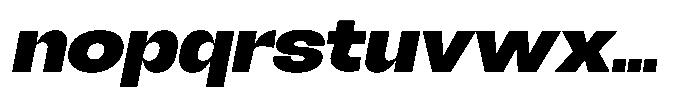 Degitan Black Italic Semi Expanded Font LOWERCASE