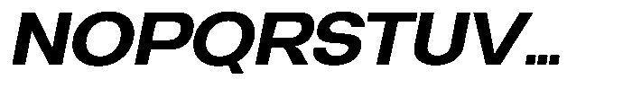 Degitan Bold Italic Semi Expanded Font UPPERCASE