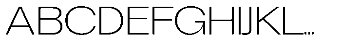 Degitan Extra Light Semi Expanded Font UPPERCASE