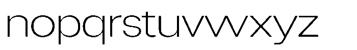 Degitan Extra Light Semi Expanded Font LOWERCASE