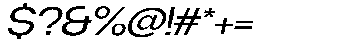 Degitan Italic Expanded Font OTHER CHARS