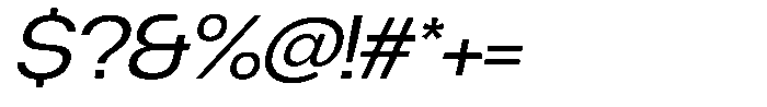 Degitan Italic Semi Expanded Font OTHER CHARS