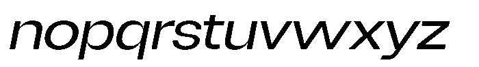 Degitan Italic Semi Expanded Font LOWERCASE
