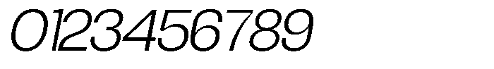 Degitan Light Italic Semi Condensed Font OTHER CHARS